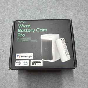 Wyze Battery Cam Pro 2k HDR Wireless Outdoor/Indoor Security Camera White